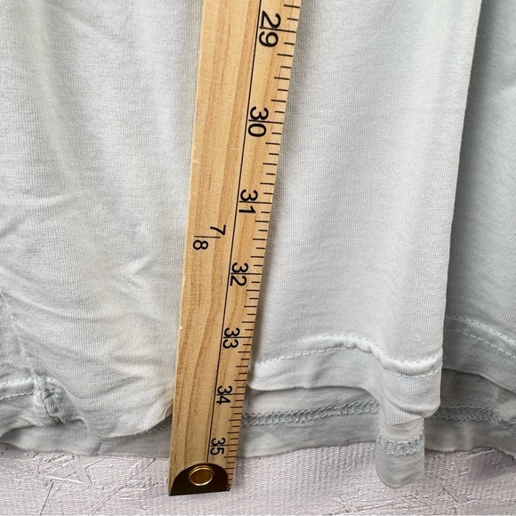 VTG Cypress Light Blue VNeck Nighty Sleep Dress with Pocket OS 100% Cotton - Picture 7 of 7